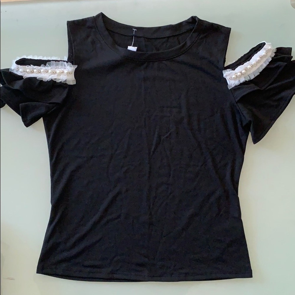 Breakfast at Tiffany’s Shirt Pearls & Crystals